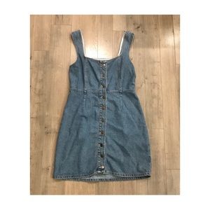UO Button-Down Mini Denim Dress